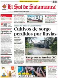 Portada de El Sol de Salamanca (Mexique)