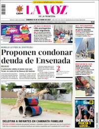 Portada de La Voz de la Frontera (Mexique)