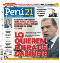 Portada de Perú 21 (Perú)