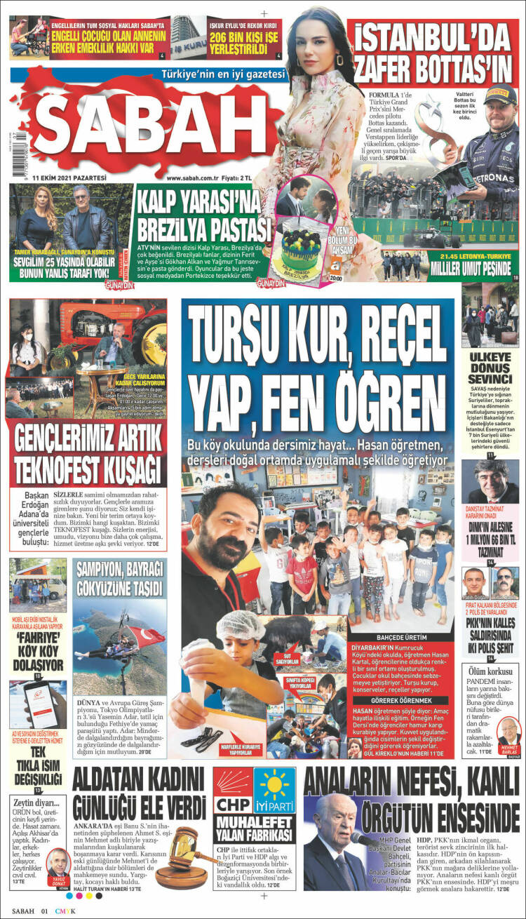 Portada de Sabah (Turqu&iacute;a)
