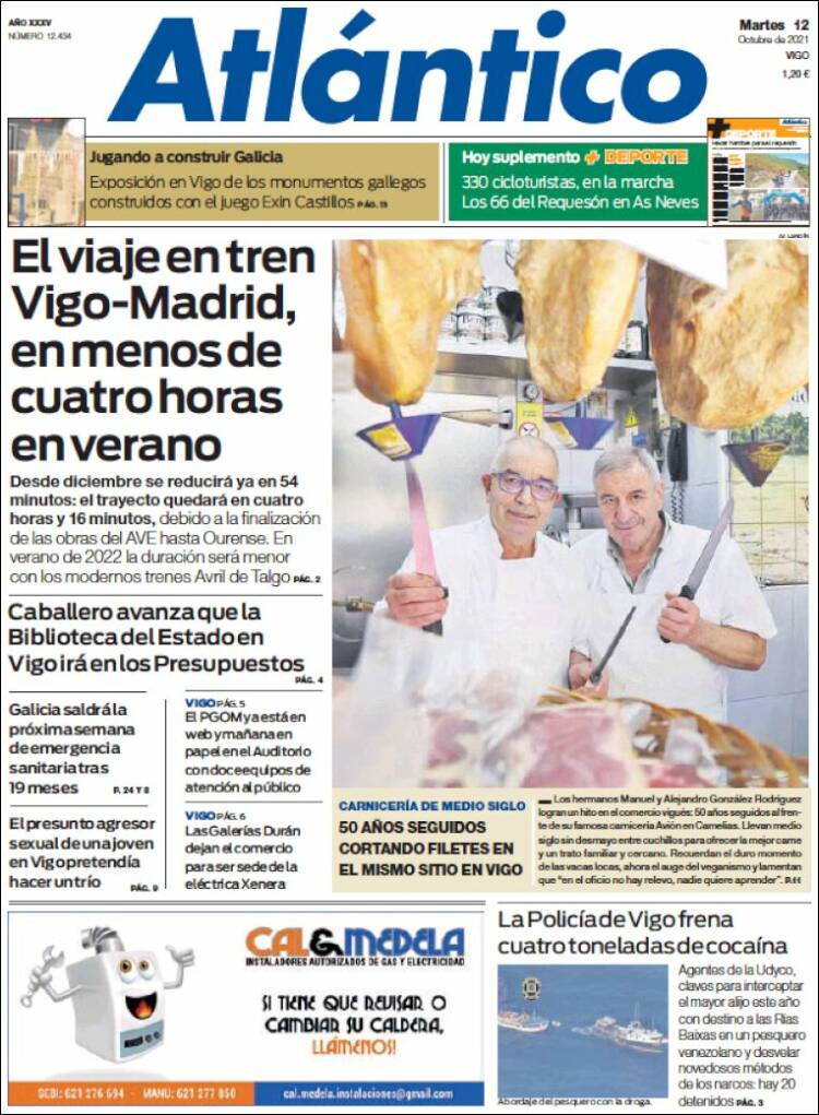 Portada de Atlántico Diario (España)