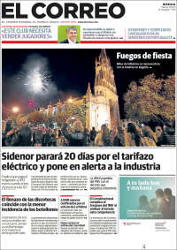 Portada de El Correo (España)