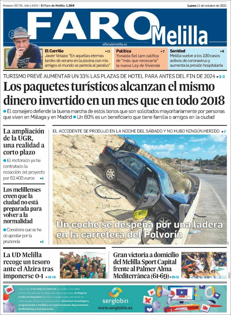 Portada de El Faro de Melilla (España)