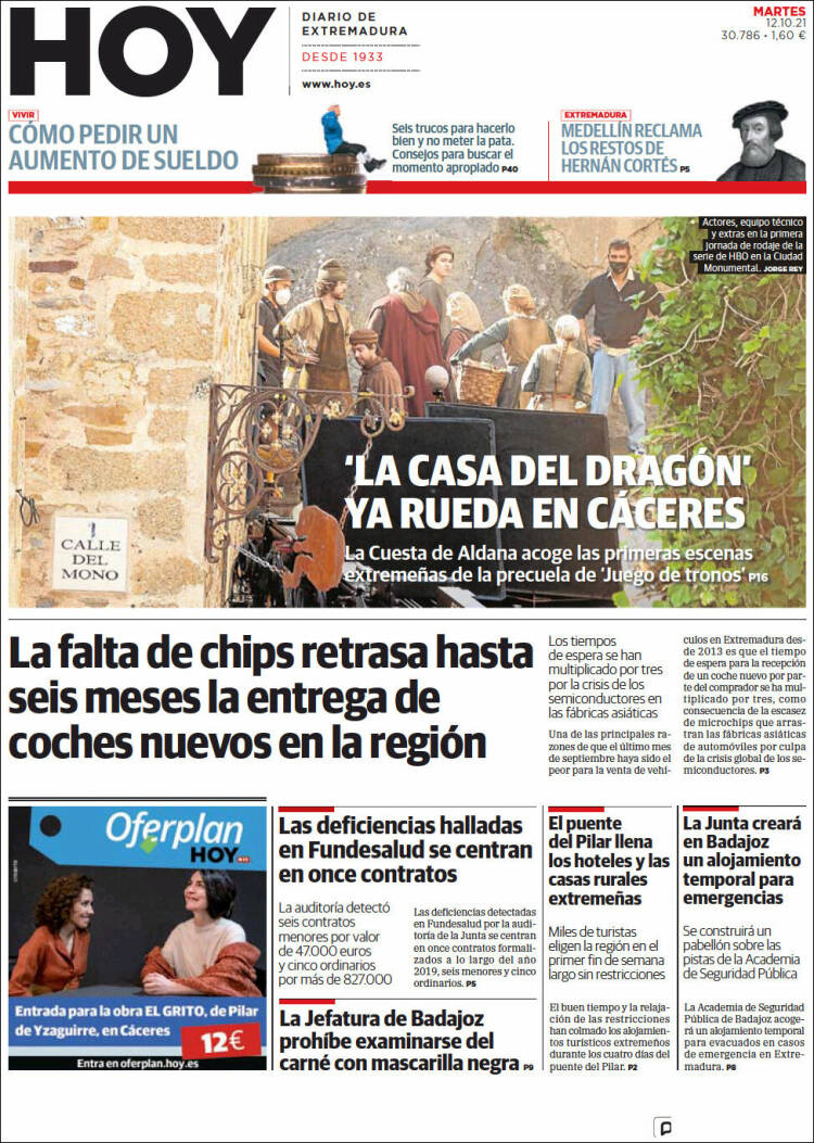 Portada de Hoy - Caceres (España)