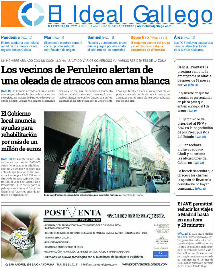 Portada de El Ideal Gallego (España)