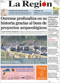 Portada de La Región de Ourense (España)