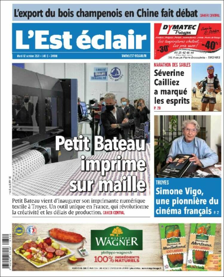 Portada de L'Est Eclair (Francia)