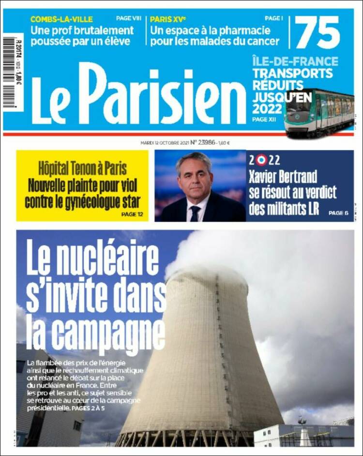 Portada de Le Parisien (Francia)