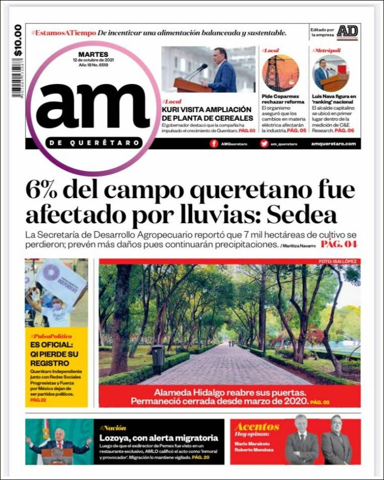 Portada de A.M. Querétaro (México)