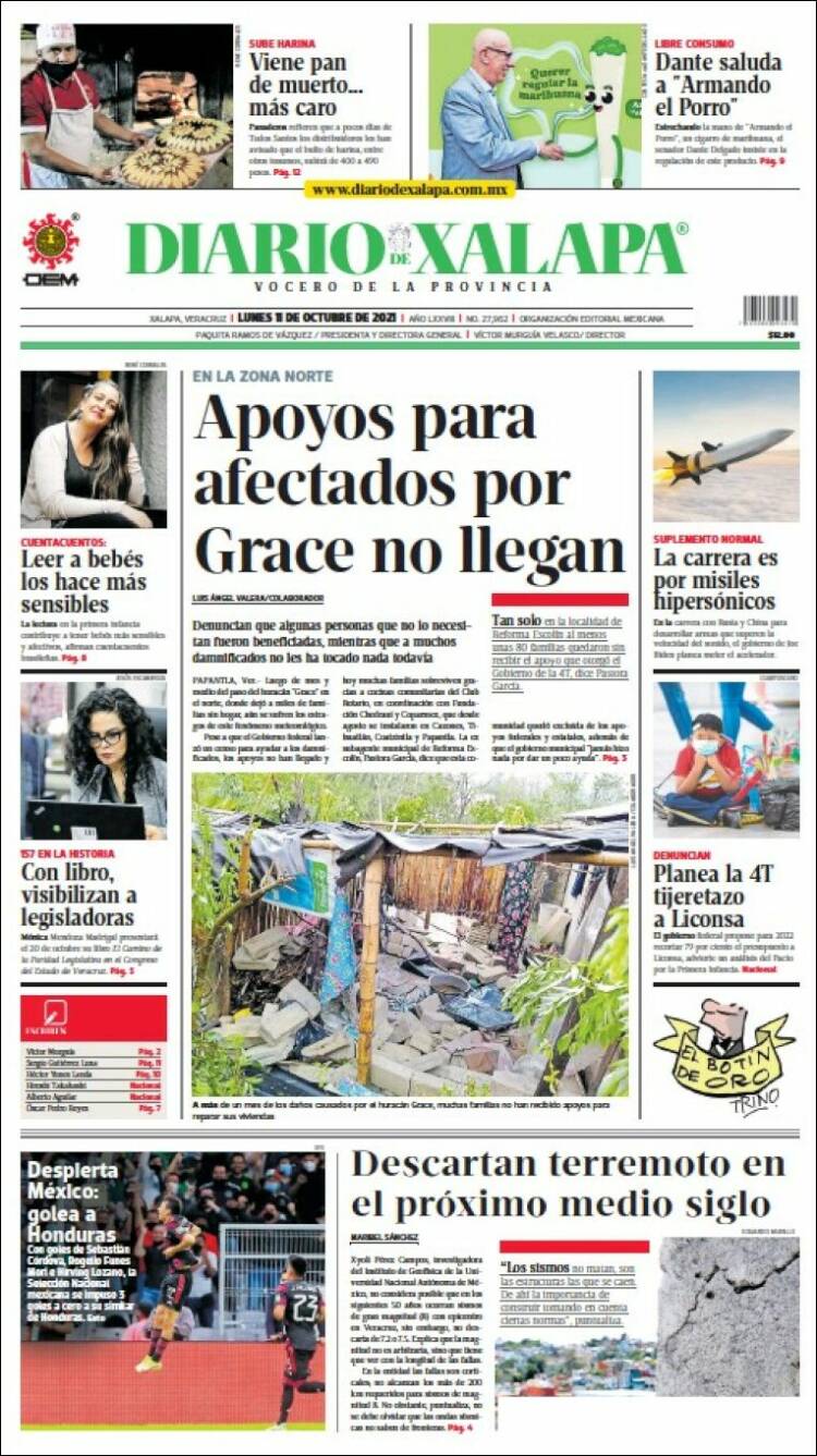 Portada de Diario de Xalapa (México)