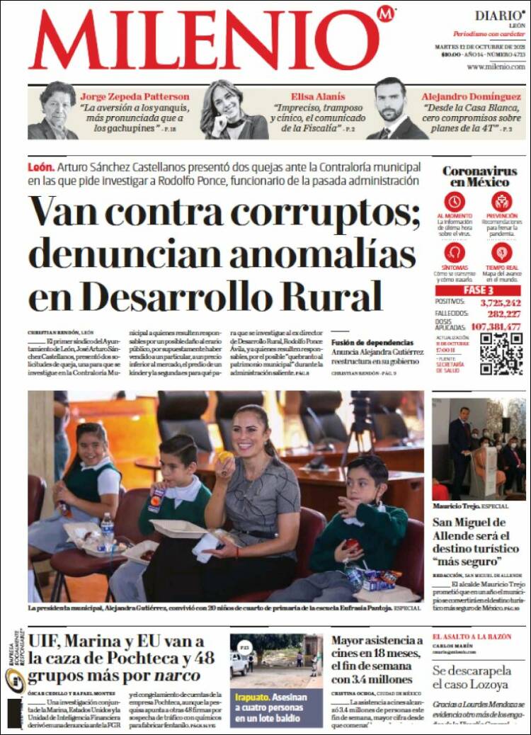 Portada de Milenio de León (México)