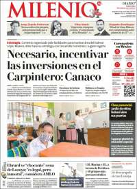 Portada de Milenio - Tamaulipas (México)