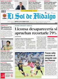 Portada de El Sol de Hidalgo (México)