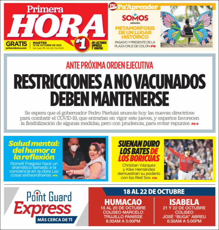 Portada de Primera Hora (Puerto Rico)