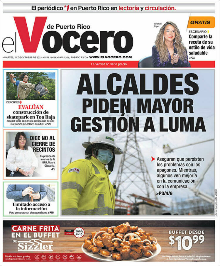 Portada de Vocero (Puerto Rico)