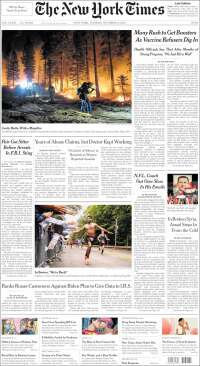 Portada de New York Times (USA)