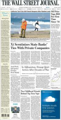 Portada de Wall Street Journal (USA)