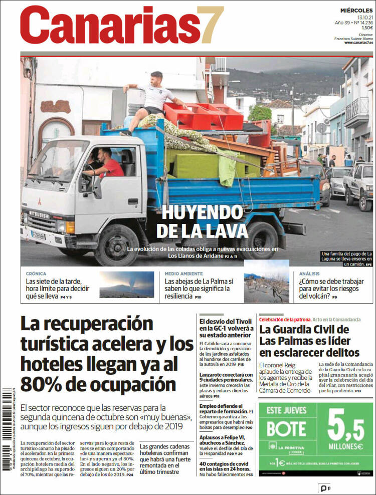 Portada de Canarias 7 (España)