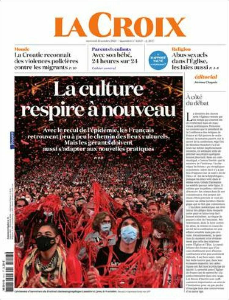 Portada de La Croix (Francia)