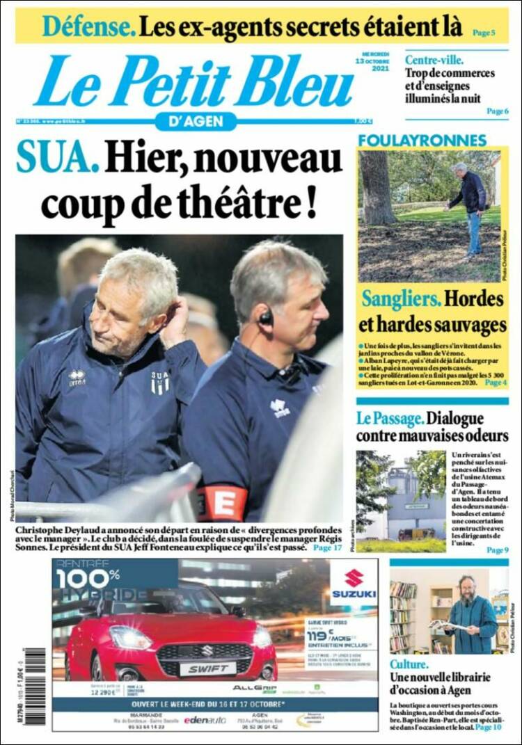 Portada de Le Petit Bleu (Francia)