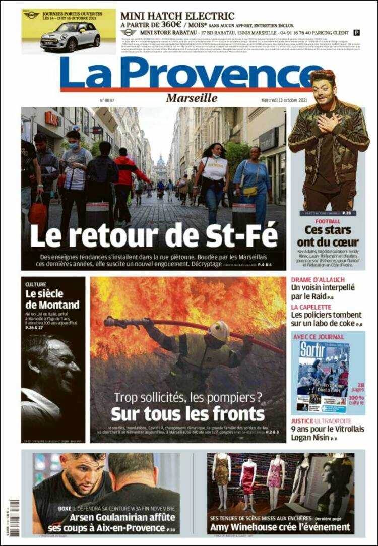 Portada de La Provence (Francia)