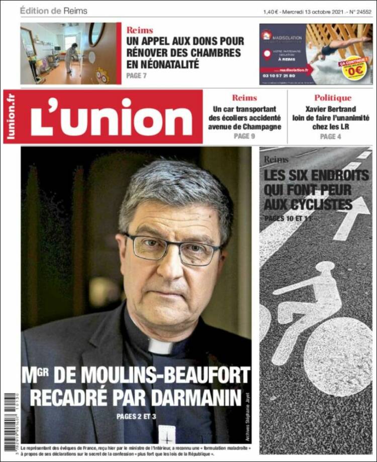 Portada de L'Union (Francia)
