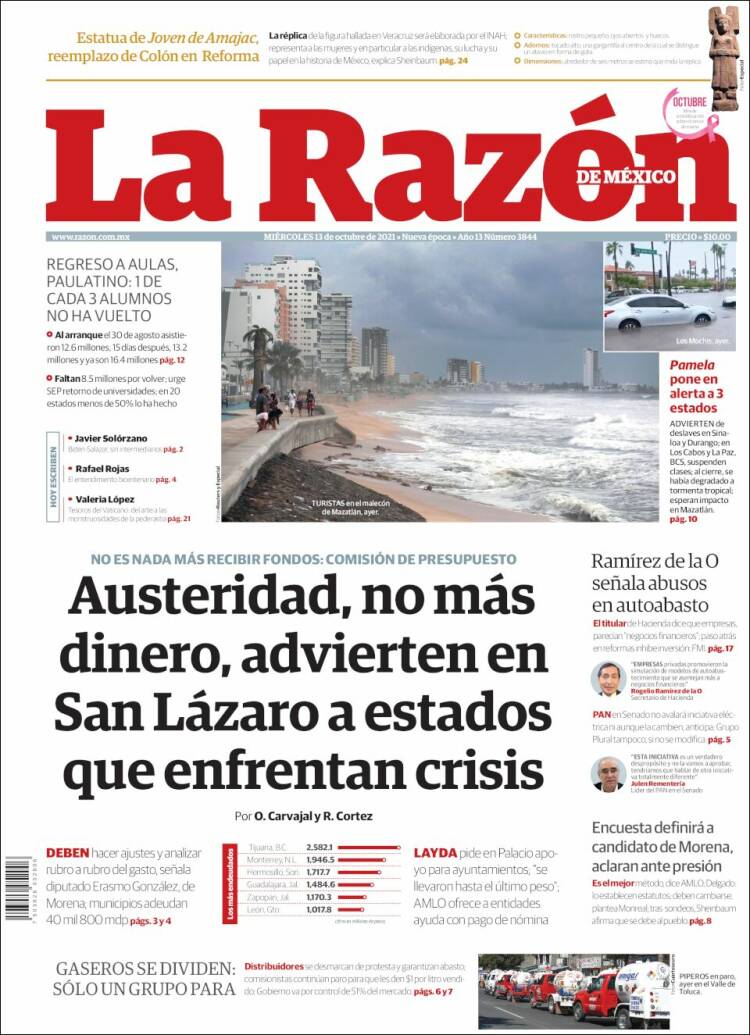 Portada de La Razón (M&eacute;xico)