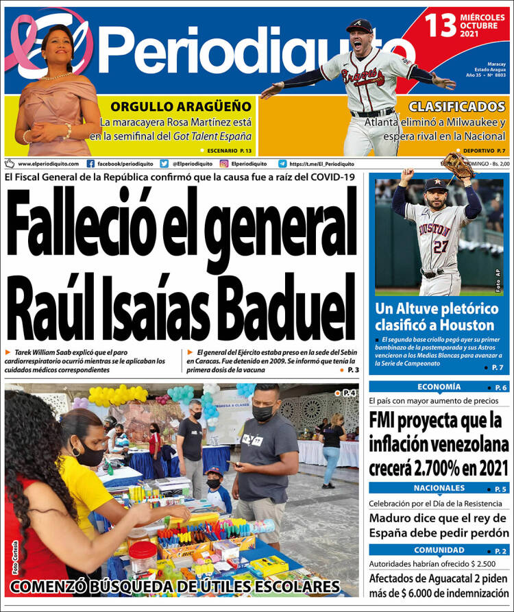 Portada de Periodiquito de Aragua (Venezuela)
