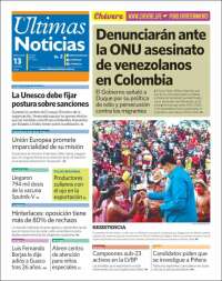 Portada de Últimas Noticias (Venezuela)