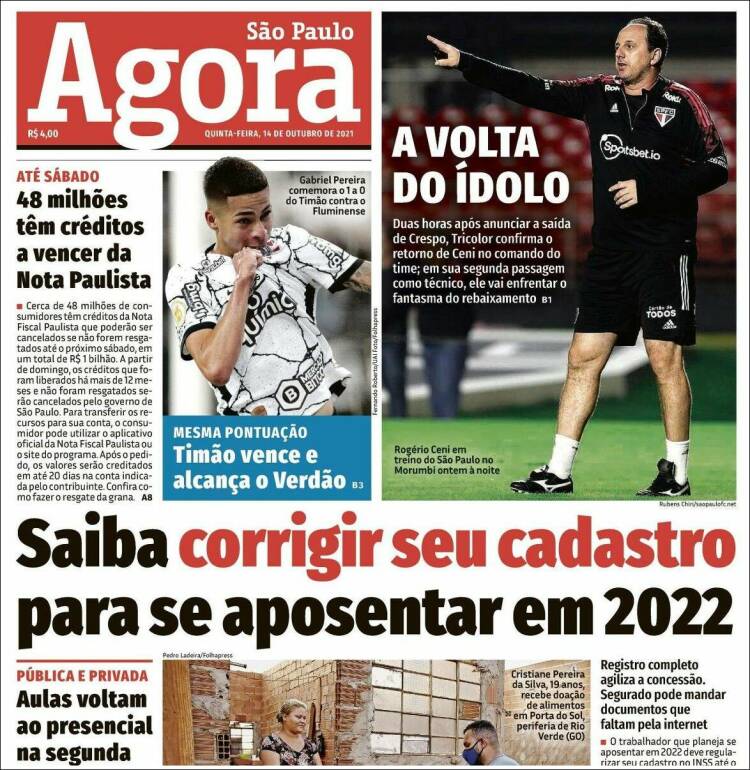 Portada de Jornal Agora (Brasil)