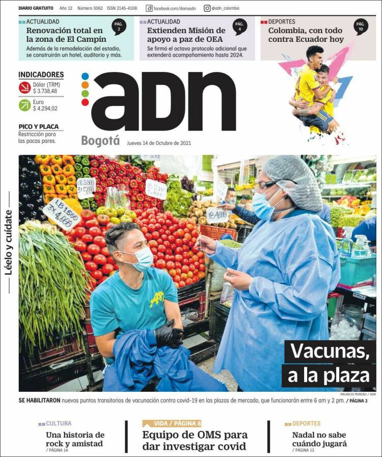 Portada de ADN - Bogotá (Colombia)
