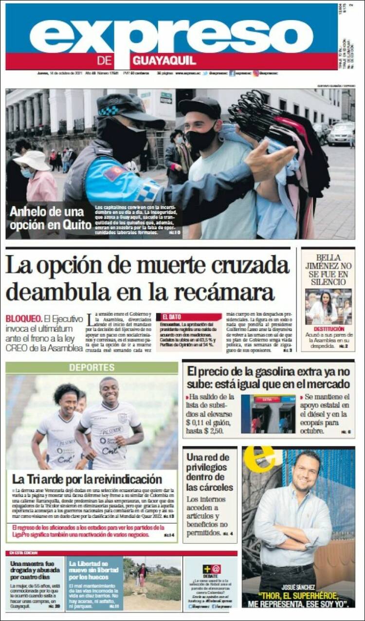 Portada de Expreso (Ecuador)