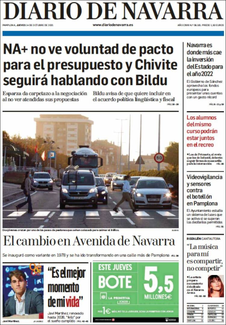 Portada de Diario de Navarra (Spain)