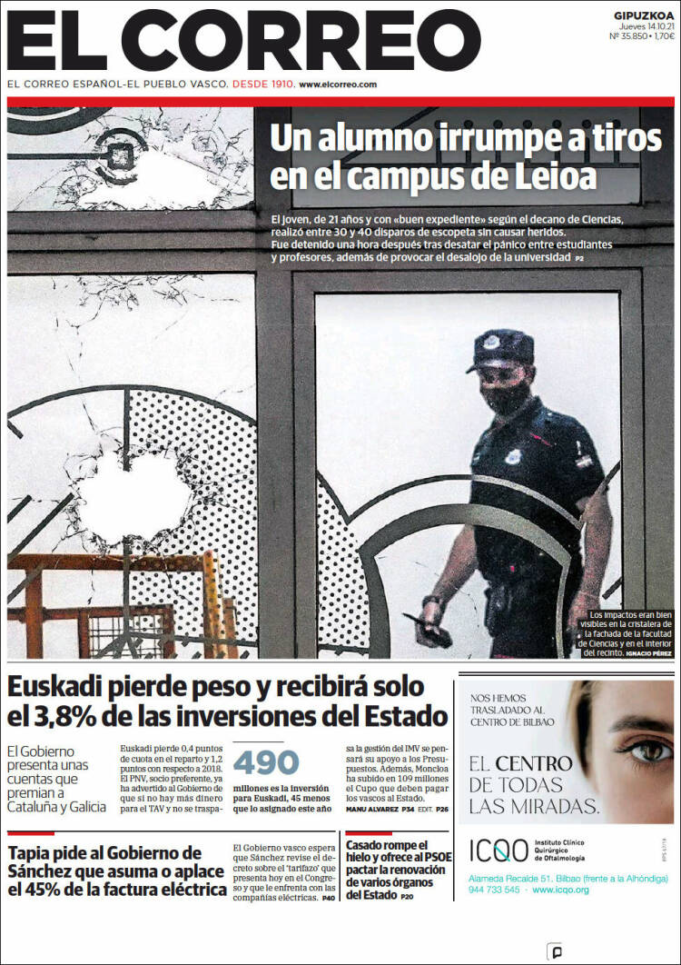 Portada de El Correo - Guipuzcoa (Spain)