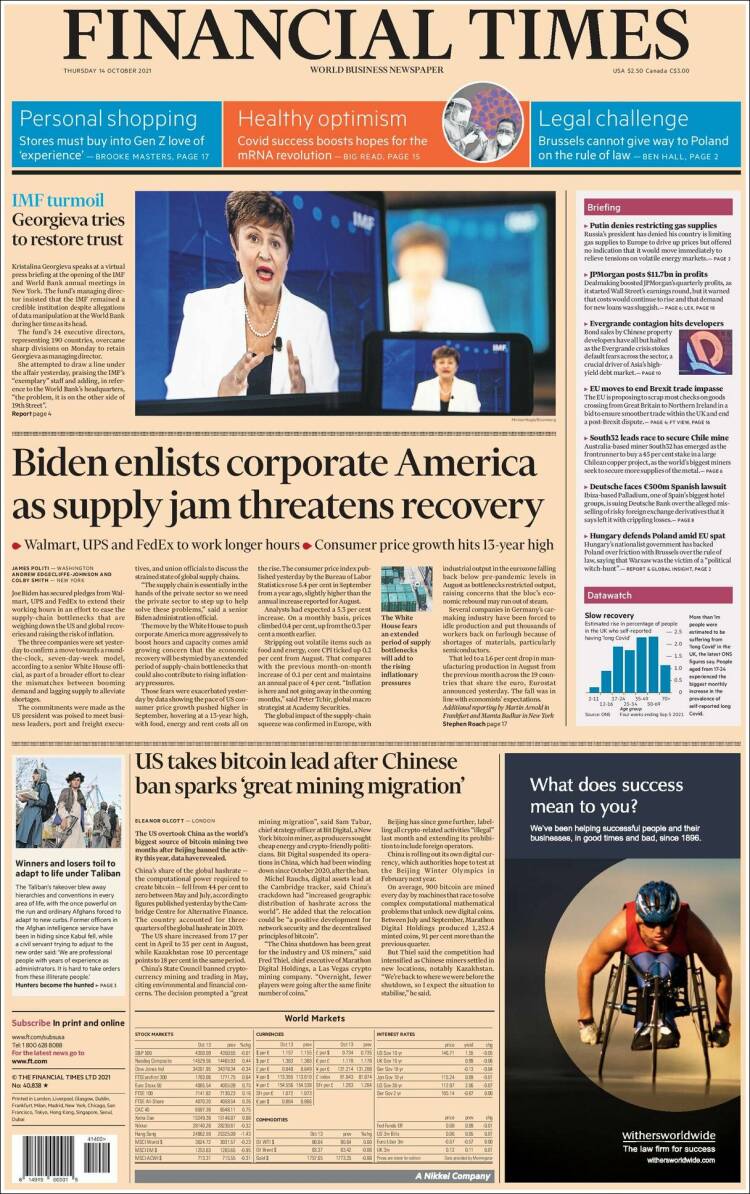 Portada de Financial Times - USA (USA)