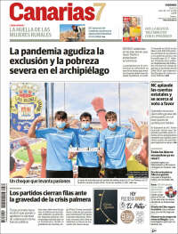 Portada de Canarias 7 (España)