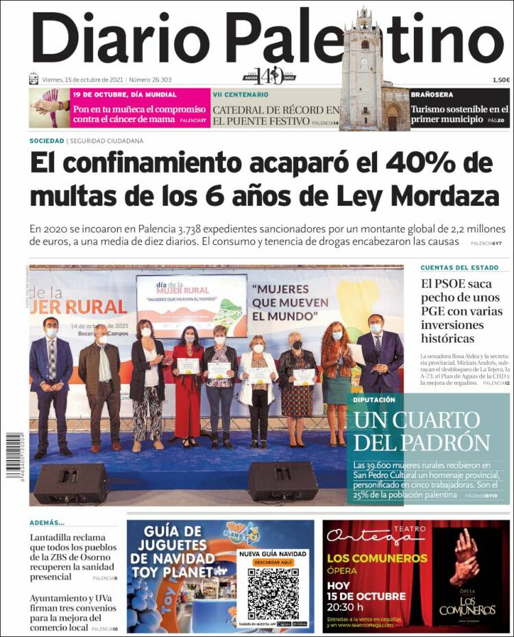 Portada de Diario Palentino (España)