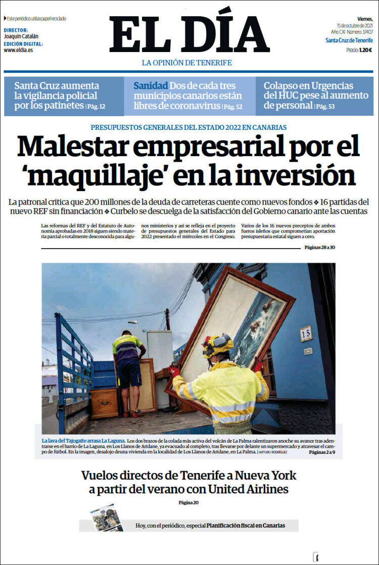 Portada de El Día (España)