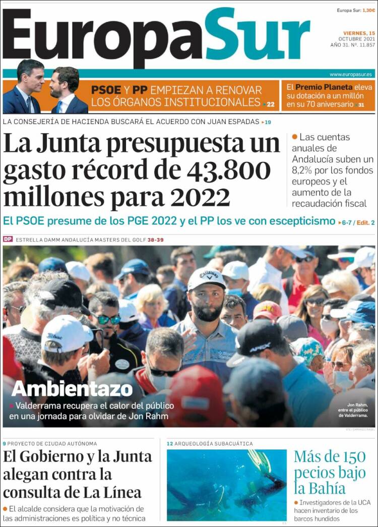 Portada de Europa Sur (España)