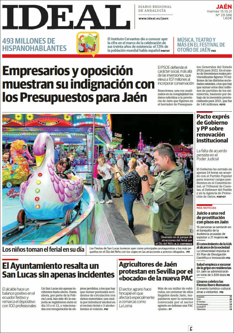 Portada de El Ideal de Jaén (España)