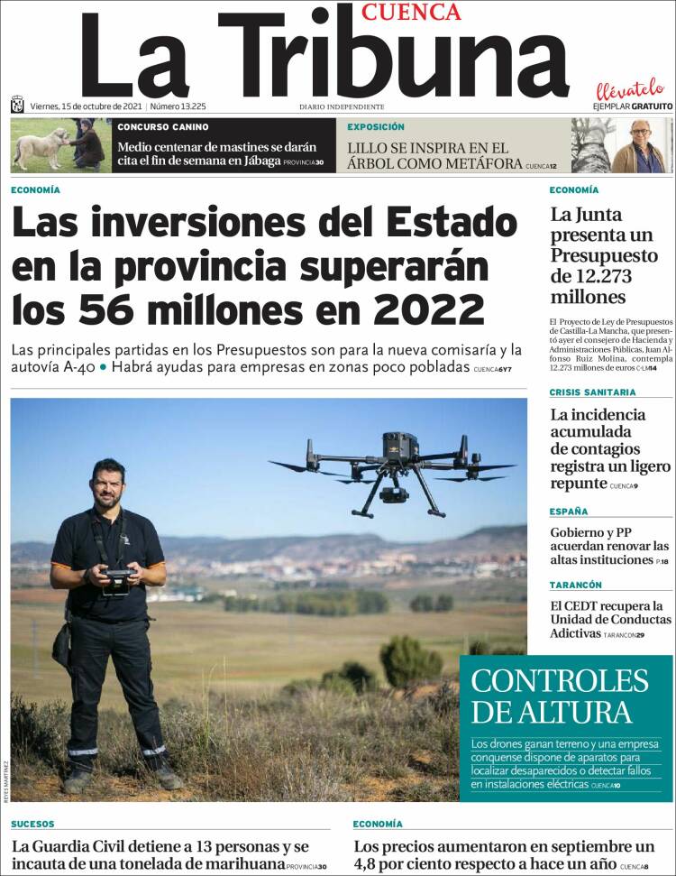 Portada de La Tribuna de Cuenca (España)