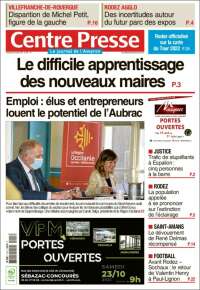 Portada de Centre Presse (Francia)