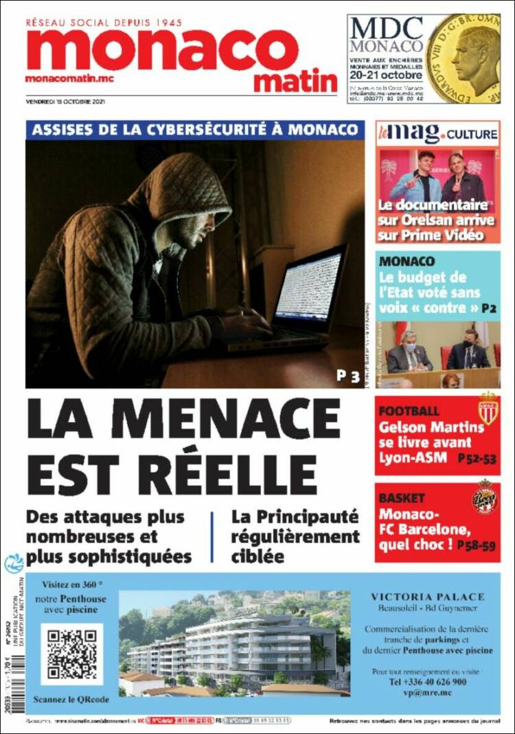 Portada de Nice-Matin (Francia)