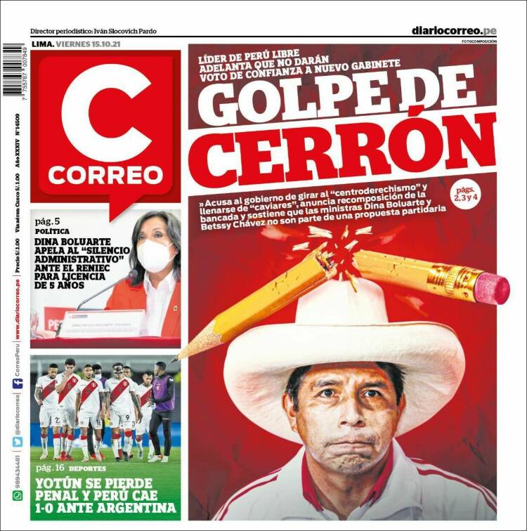 Portada de Diario Correo (Per&uacute;)