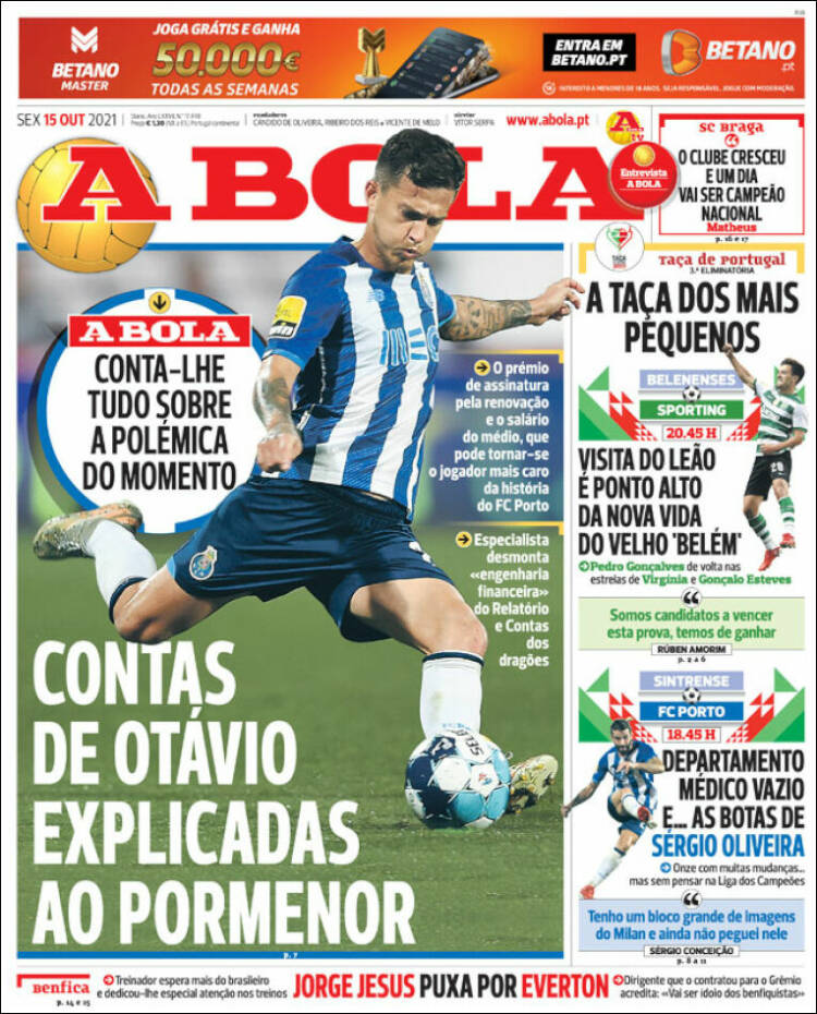 Portada de A Bola (Portugal)
