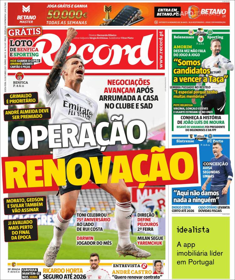 Portada de Record (Portugal)