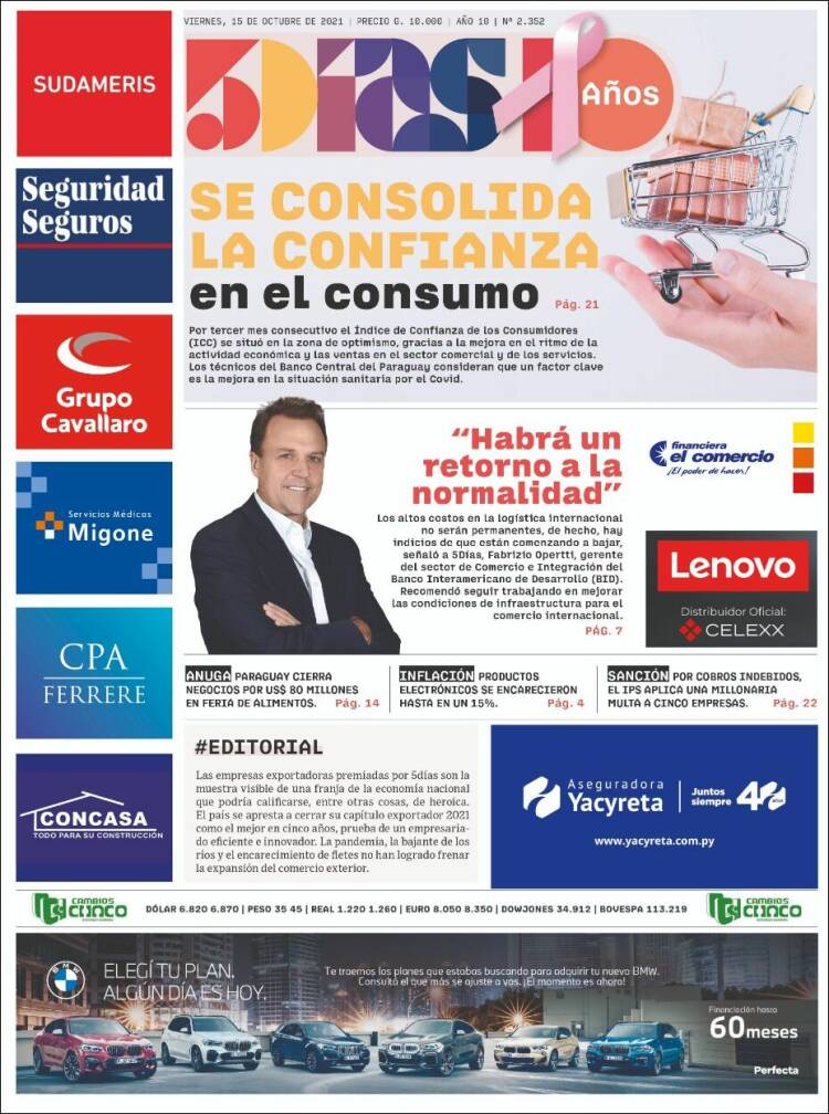 Portada de 5 Días (Paraguay)