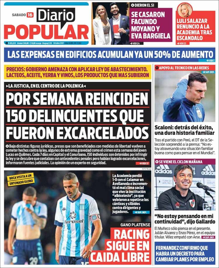 Portada de Diario Popular (Argentina)