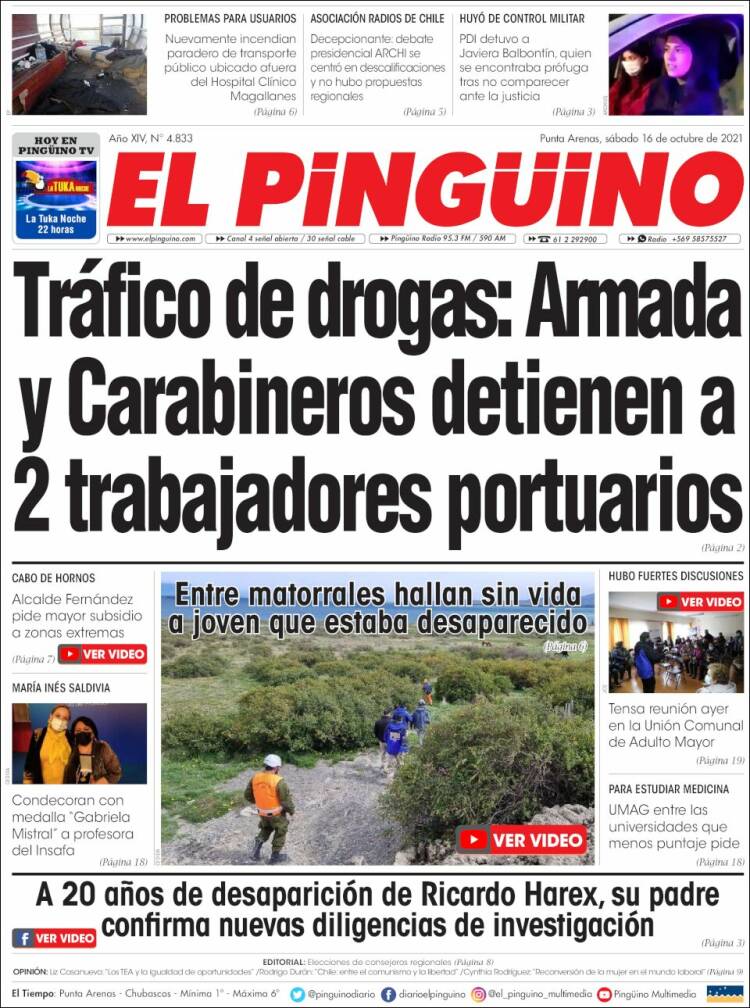 Portada de El Pingüino (Chile)