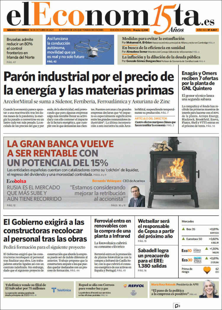Portada de El Economista (Espa&ntilde;a)